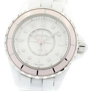 CHANEL J12 H4466 8P Diamond Soft Pink white Dial Quartz Ladies Watch_886666
